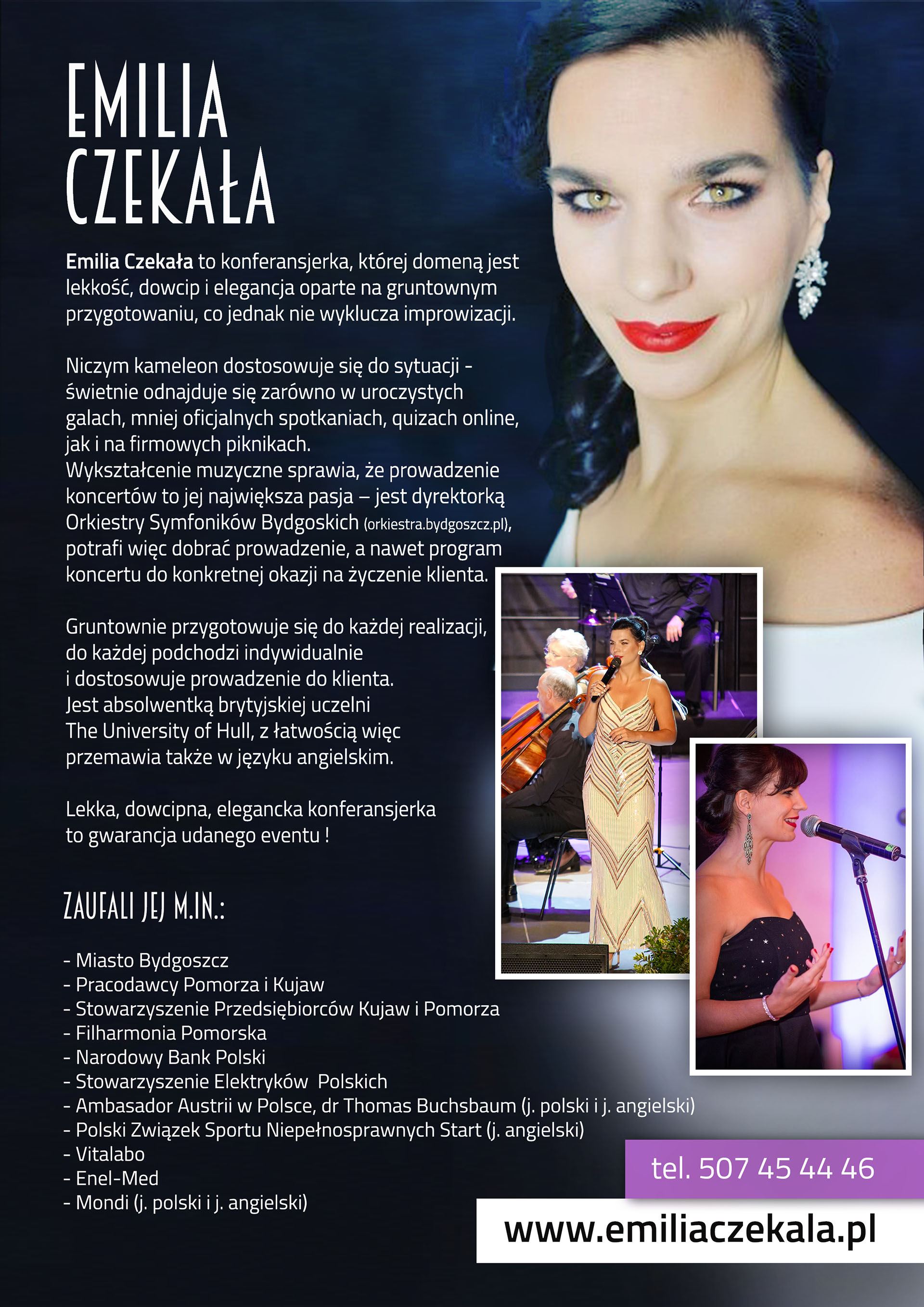 Emilia Czekała | Konferansjeka Bydgoszcz, Toruń, Warszawa, Poznań, Gdańsk, Kraków, Wrocław